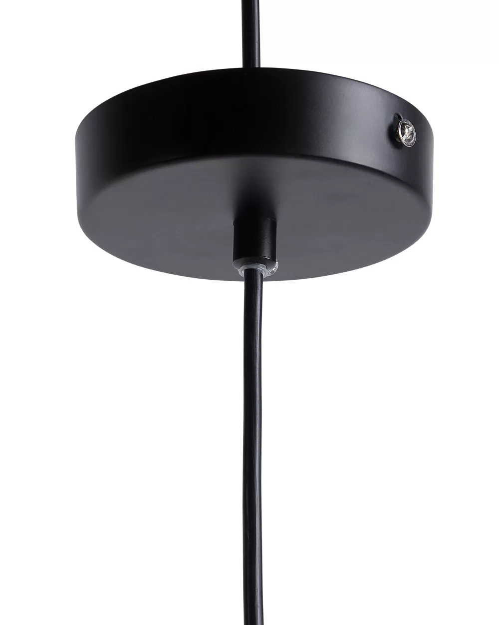 Beliani Conca - Lampadario Moderno a Sospensione in Metallo con Design Minimalista, Nero Opaco per Ambienti Eleganti