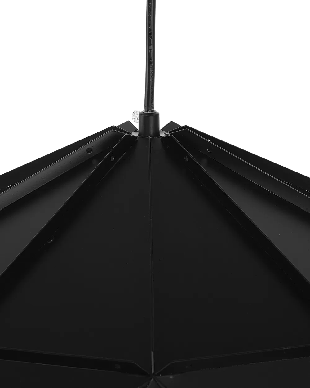 Beliani Senia - Lampada a Sospensione Moderna in Metallo Verniciato Nero Opaco con Design Elegante per Illuminazione d'Atmosfera Contemporanea