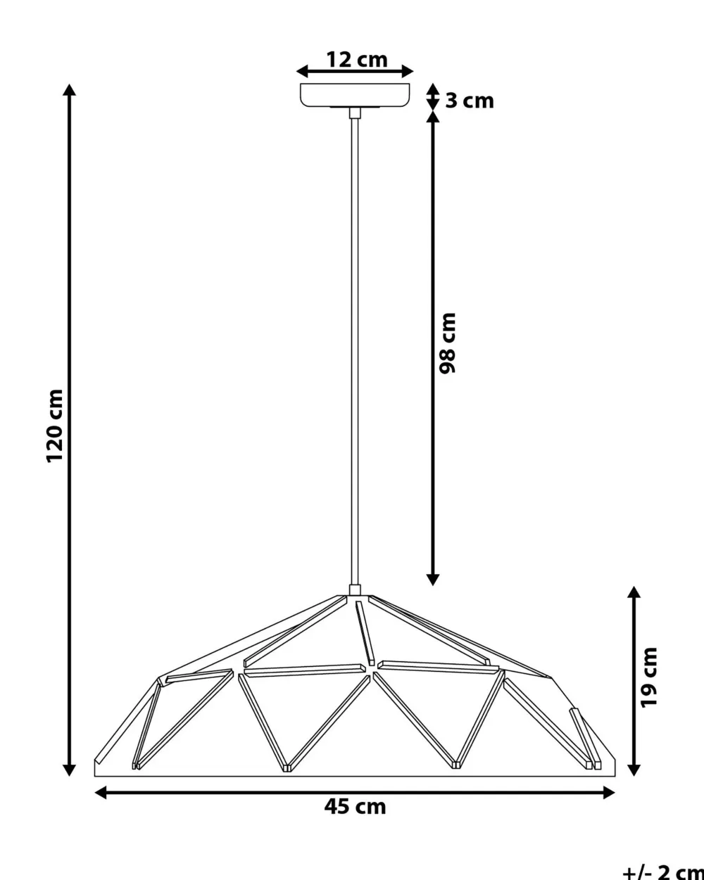Beliani Senia - Lampada a Sospensione Moderna in Metallo Verniciato Nero Opaco con Design Elegante per Illuminazione d'Atmosfera Contemporanea