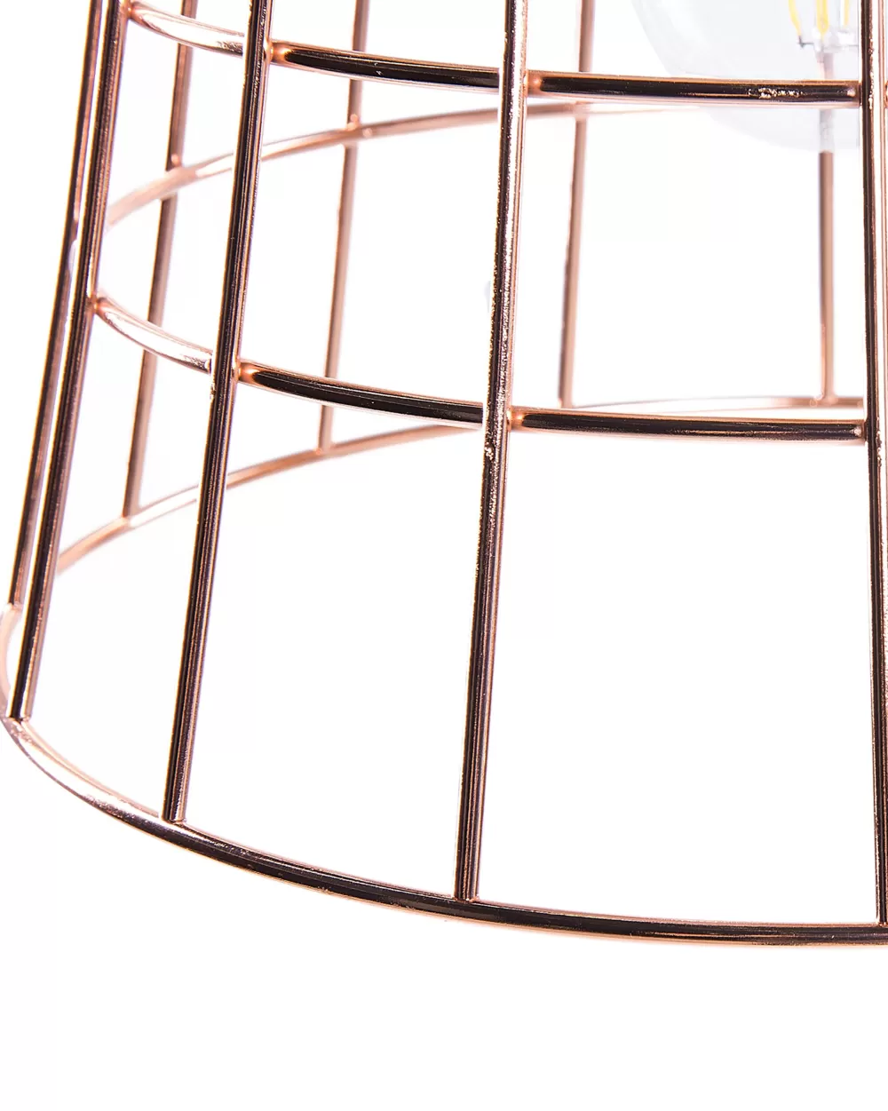 Lampada pendente moderna Beliani in metallo con finitura bicolore nero opaco e dettagli ramati - Ideale per arredamenti contemporanei