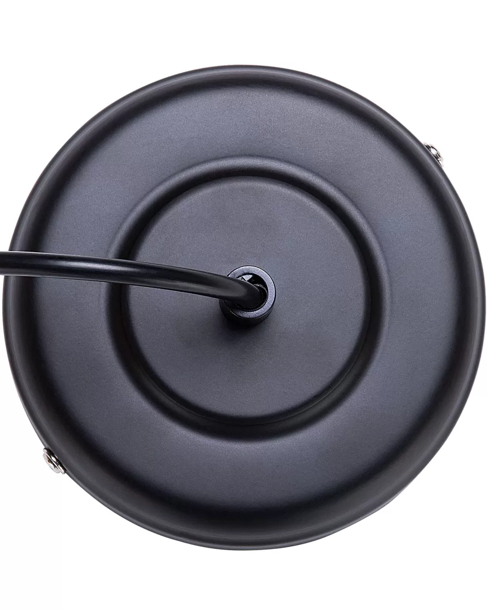 Lampada pendente moderna Beliani in metallo con finitura bicolore nero opaco e dettagli ramati - Ideale per arredamenti contemporanei