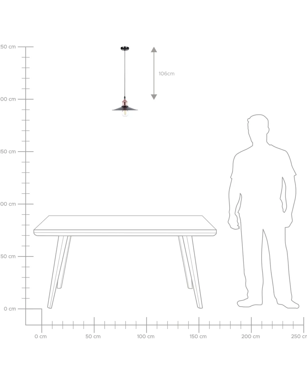 Lampada a Sospensione Moderna in Metallo - Set da 3, Finitura Nera e Rame, Design Compatto Beliani Swift