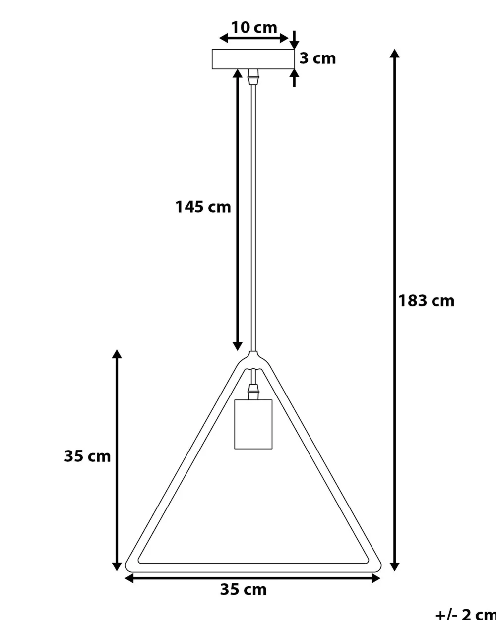 Lampada a Sospensione Beliani in Metallo Bronzo Antico - Design Moderno Juruena con Sconto Imperdibile