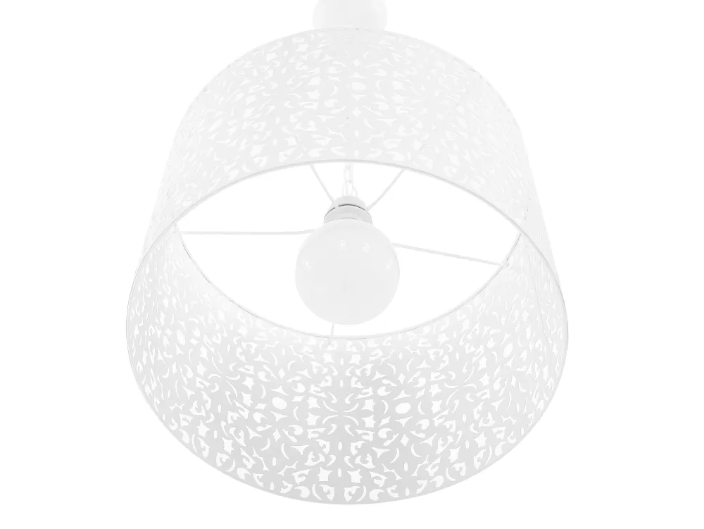 Lampada Sospesa Beliani Chelif - Design Moderno in Metallo Bianco per Ambienti Eleganti