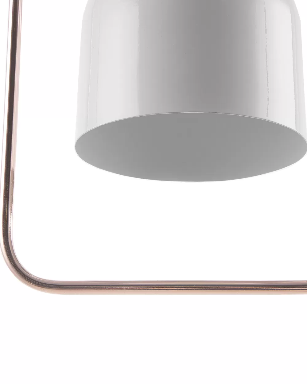 Lampadario Sospeso Mavone in Metallo Bianco - Design Moderno Beliani