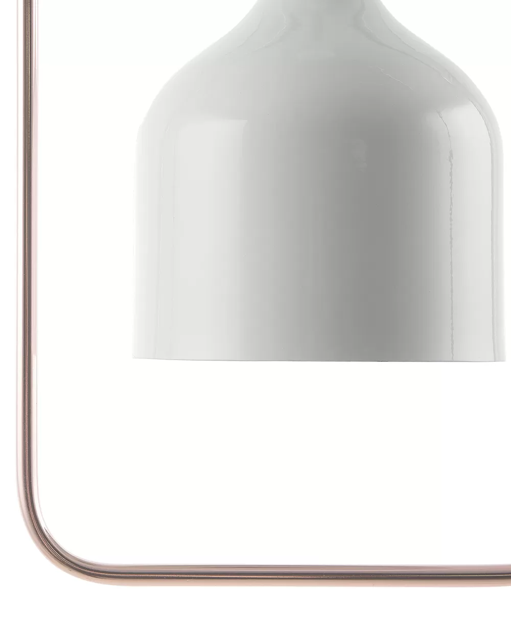 Lampadario Sospeso Mavone in Metallo Bianco - Design Moderno Beliani