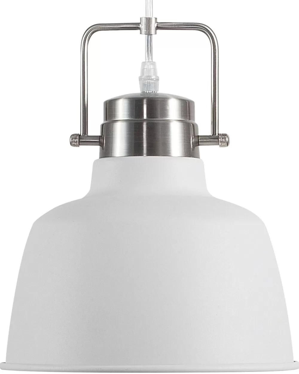 Lampadario Sospeso Beliani Narmada - Design Contemporaneo in Metallo Opaco Bianco Crema