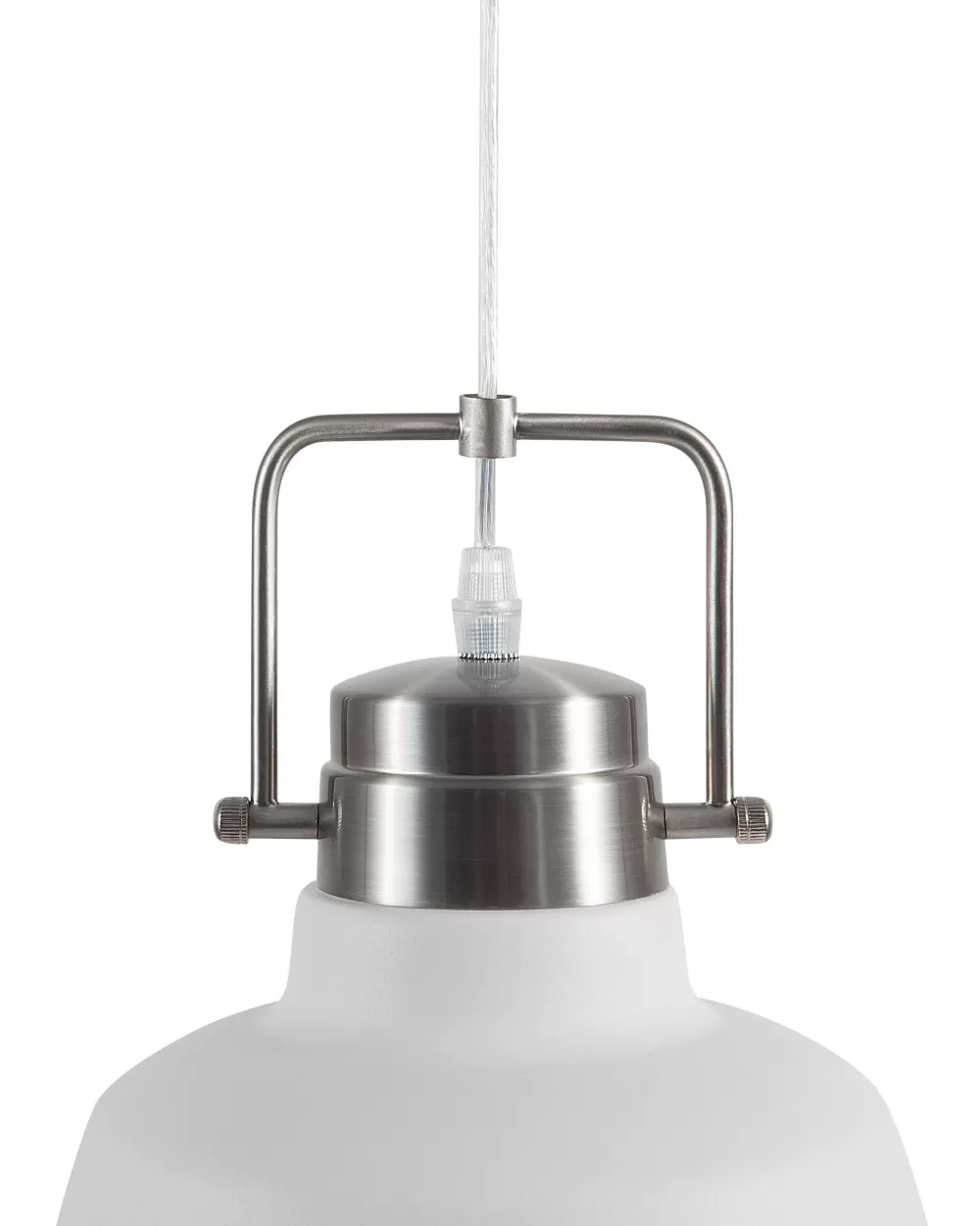 Lampadario Sospeso Beliani Narmada - Design Contemporaneo in Metallo Opaco Bianco Crema