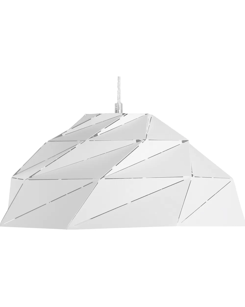 Lampada a Sospensione Moderna in Metallo Bianco Rubicon - Beliani con Sconto Esclusivo