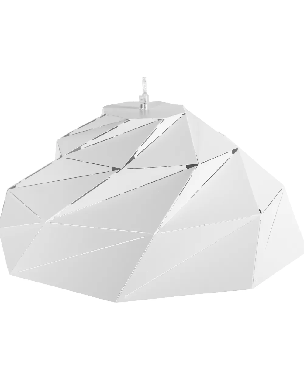 Lampada a Sospensione Moderna in Metallo Bianco Rubicon - Beliani con Sconto Esclusivo