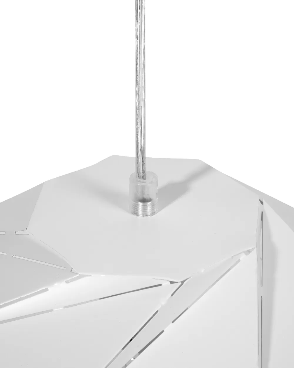Lampada a Sospensione Moderna in Metallo Bianco Rubicon - Beliani con Sconto Esclusivo