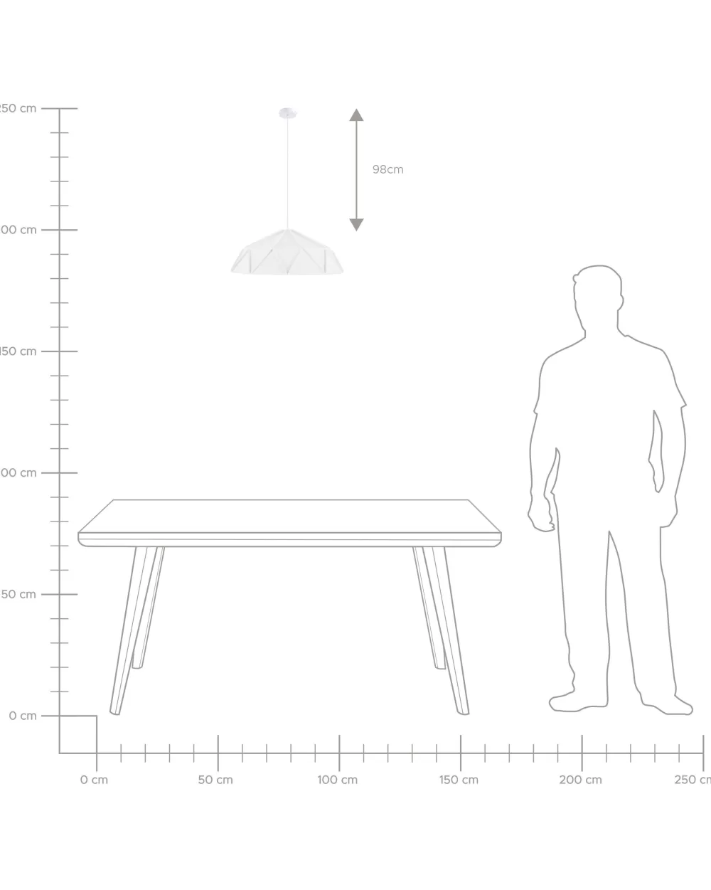 Lampadario a Sospensione Senia in Metallo Bianco - Design Moderno per Interni by Beliani