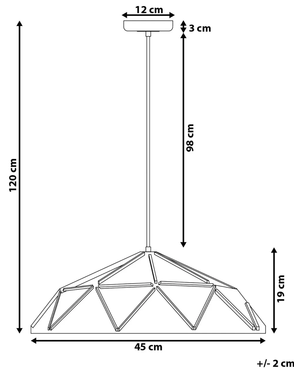 Lampadario a Sospensione Senia in Metallo Bianco - Design Moderno per Interni by Beliani