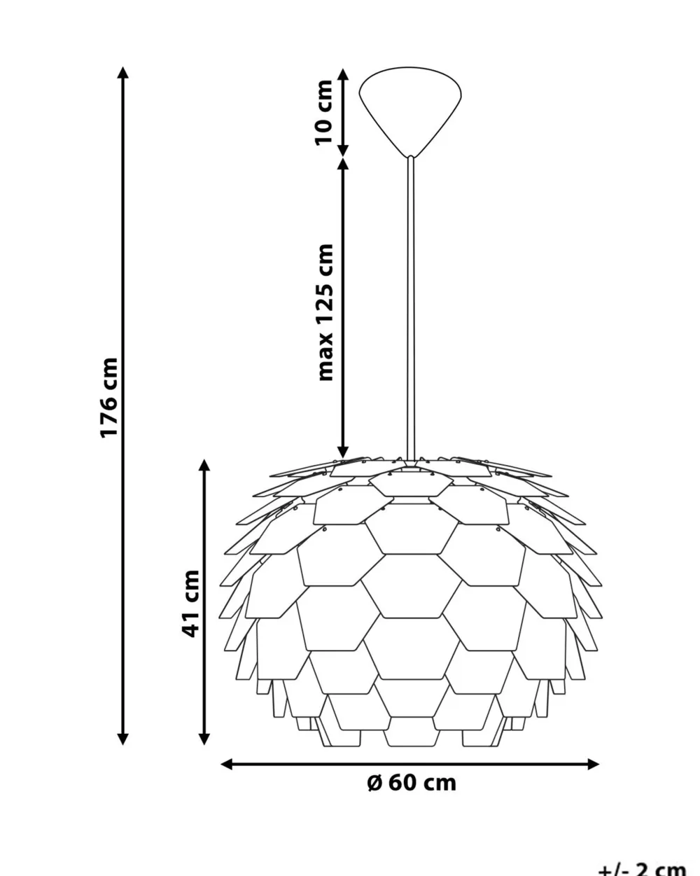 Lampada Sospesa Beliani in Plastica Grigio Antracite, Design Moderno con Sfumature Segrete per Ambienti Interni