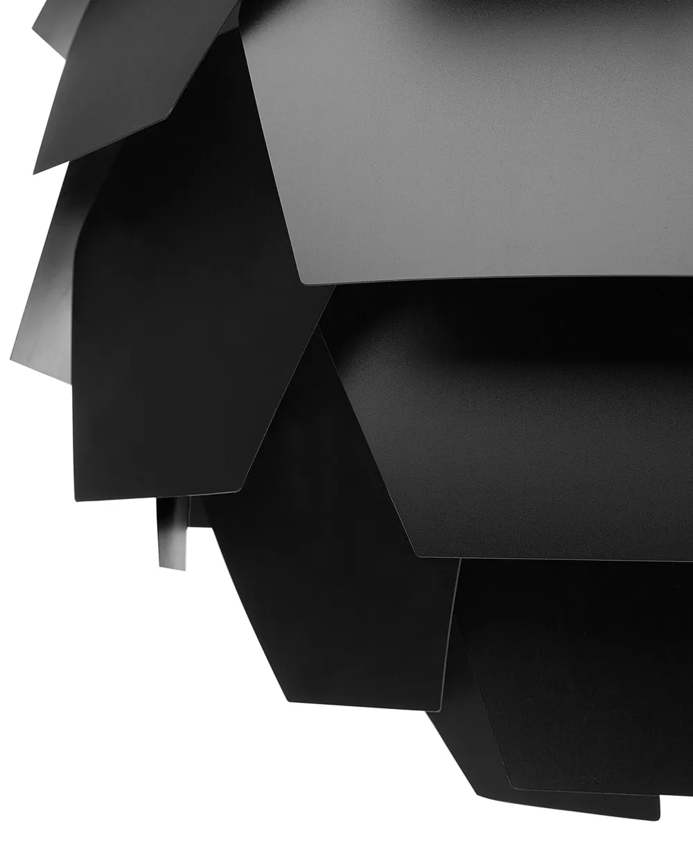 Beliani - Lampadario Sospeso Moderno in Plastica Opaca, Nero Assoluto, Ideale per Soggiorno o Cucina, Modello Segre (Grandi Dimensioni)