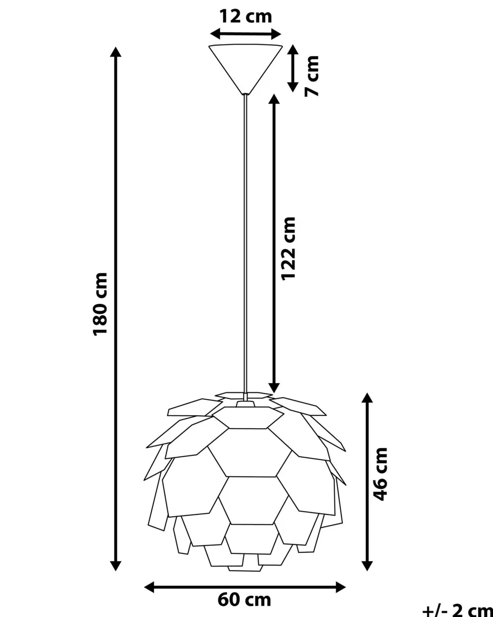 Beliani - Lampadario Sospeso Moderno in Plastica Opaca, Nero Assoluto, Ideale per Soggiorno o Cucina, Modello Segre (Grandi Dimensioni)