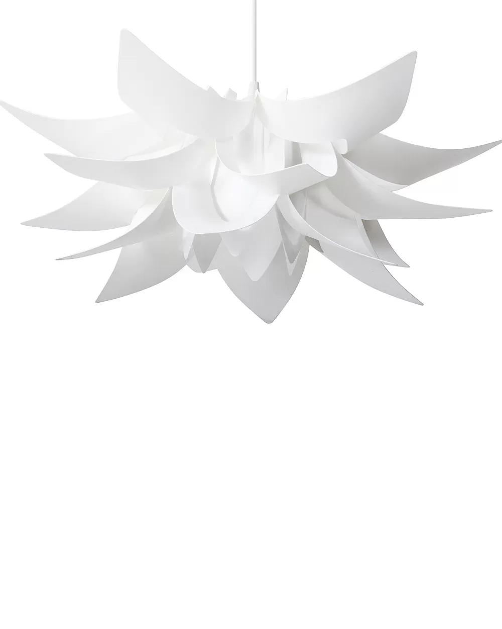 Beliani Lampada a Sospensione Moderna in Plastica Bianca - Design Minimalista per Interni