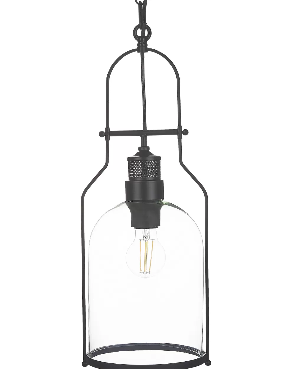 Lampadari Moderni in Ferro Nero per Soggiorno – Coppia di 2, Design Bashilo by Beliani