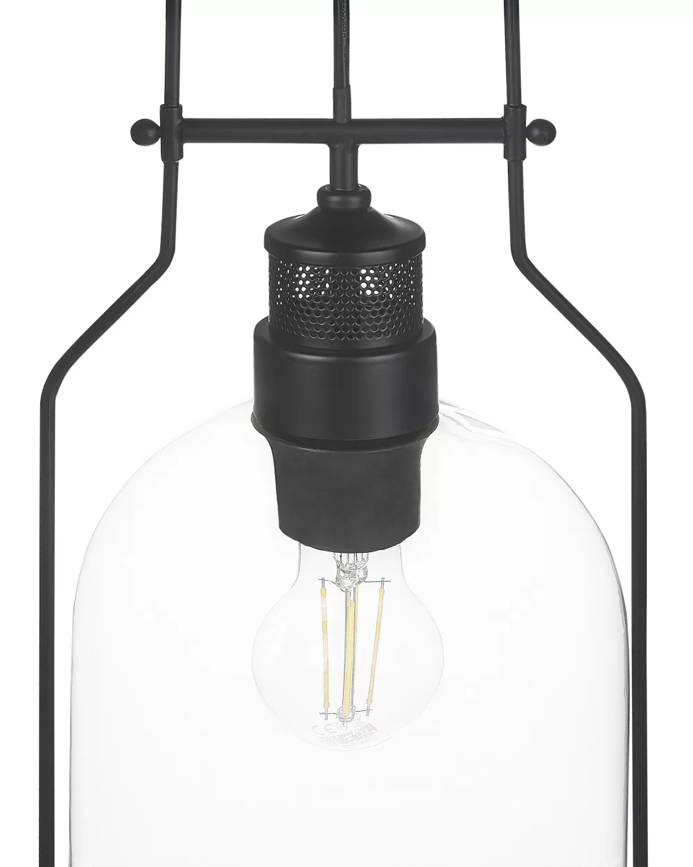 Lampadari Moderni in Ferro Nero per Soggiorno – Coppia di 2, Design Bashilo by Beliani