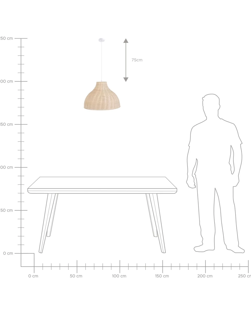 Lampada Sospensione Beliani Millian - Design Moderno in Corda Intrecciata con Tonalità Naturali