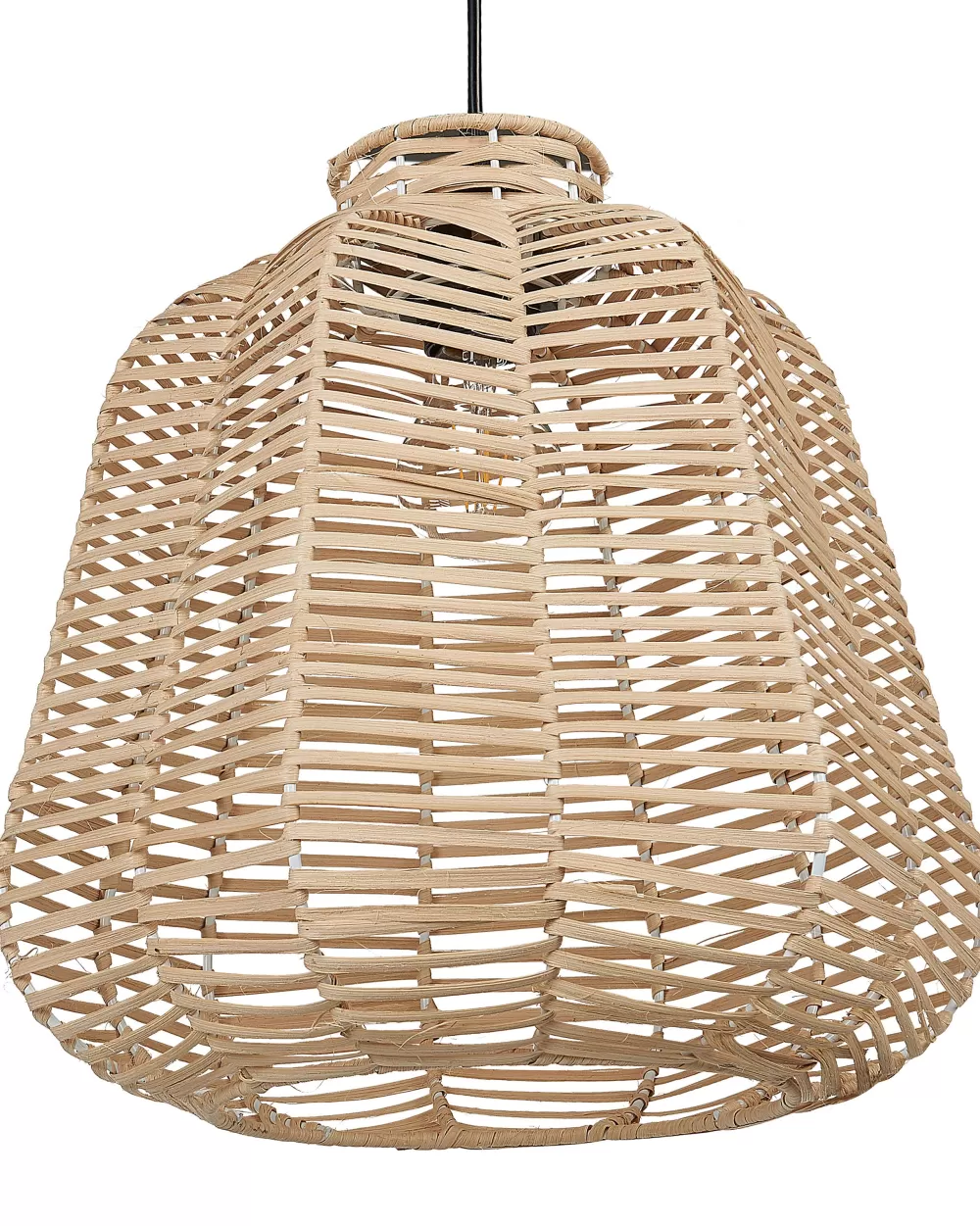 Lampada Elegante a Sospensione con Design in Corda Naturale - Collezione Ramena by Beliani