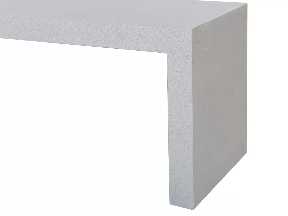Beliani - Panchina in Cemento Grigio Bianco Design Moderno, 45 cm Altezza per Esterni - Modello Taranto, Resistente alle Intemperie