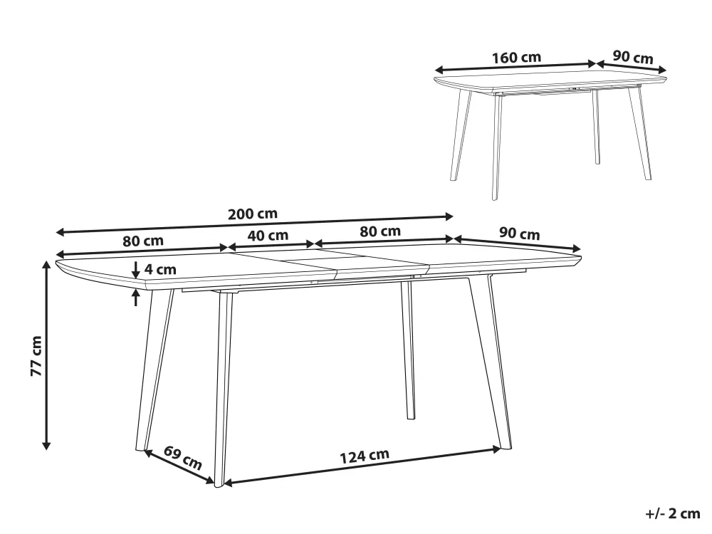 Beliani Tavolo da Pranzo Estendibile con Piano Effetto Marmo - Bianco Dorato 160/200x90 cm Modello Mosby | Design Elegante per la Sala da Pranzo con Sistema di Estensione Pratico e Superficie Resistente, Ideale per Ambienti Moderni e Ricevimenti