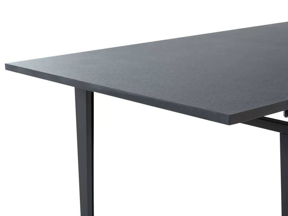 Beliani - Tavolo da Pranzo Allungabile Moderno in Nero, Regolabile da 120 a 160 cm x 80 cm - Design Pratico Norley per Spazi Versatili
