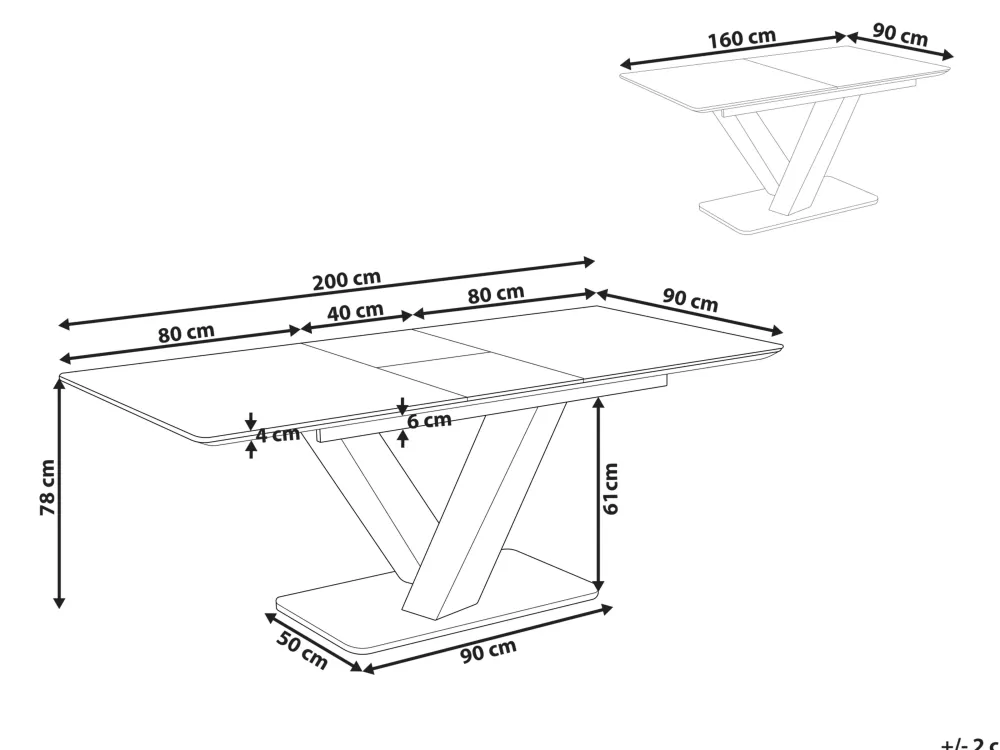 Beliani Tavolo da Pranzo Estendibile Bianco L.160/200 x P.90 cm - Linea Saltum in Offerta Speciale