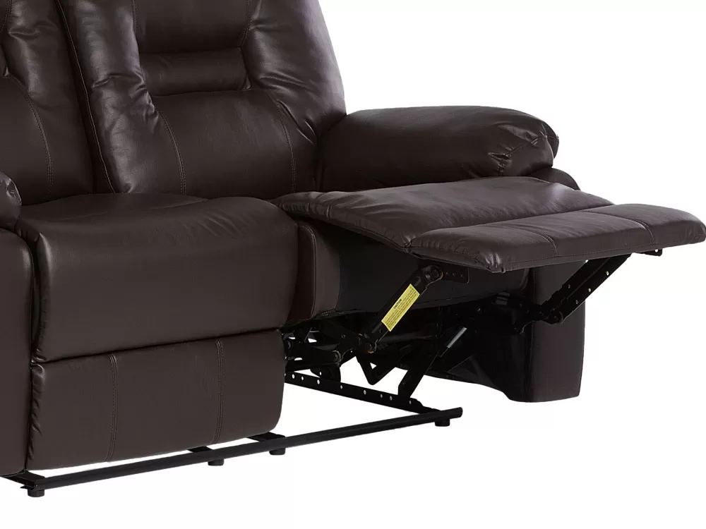 Beliani Divano Angolare in Ecopelle Marrone Bergen - Set Relax Moderno con Design Modulare
