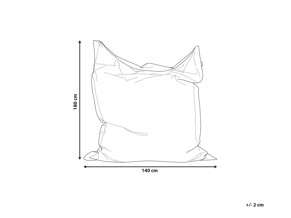 Beliani Sedia a Sacco Gialla con Rivestimento in Nylon Morbido, 140x180 cm - Poltrona Comoda a Forma di Sacco con Copriletto Peluche, Design Moderno per Interni
