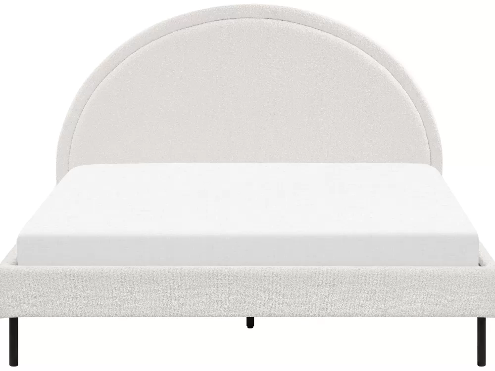 Letto Matrimoniale Beliani Sanky Buklee in Puro Bianco 160x200 cm - Design Moderno e Confortevole a Prezzo Vantaggioso