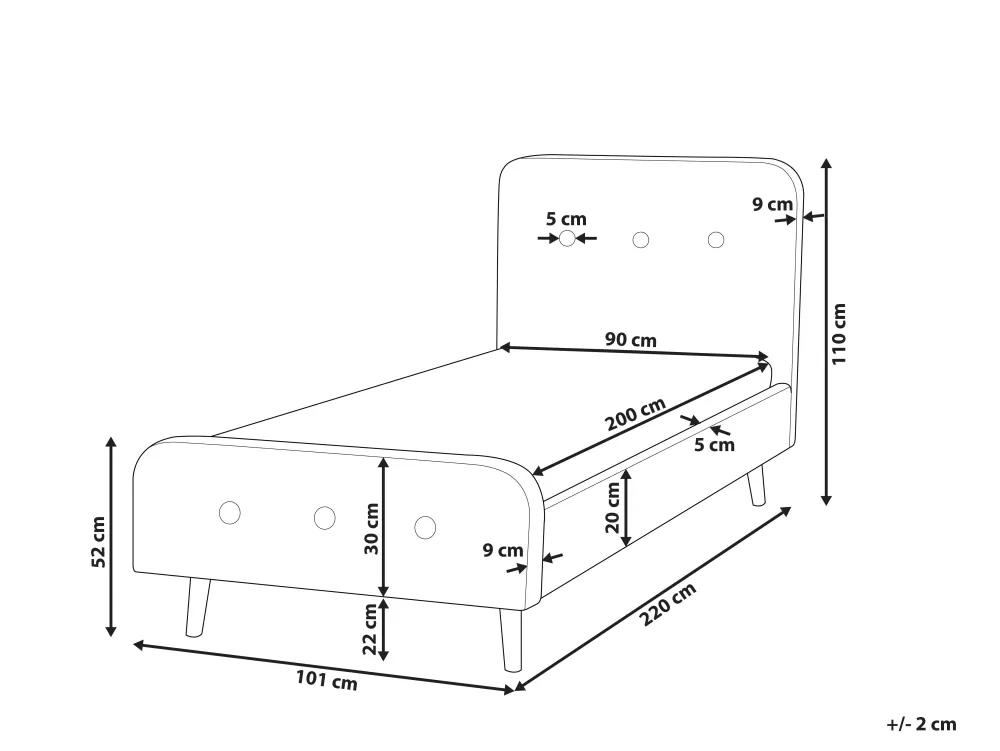 Beliani Rennes Copripiumino Sanky in Tessuto Blu Scuro 90x200 cm - Lenzuolo Matrimoniale Morbido con Confezione Elegante, Ideale per Camera da Letto Moderna