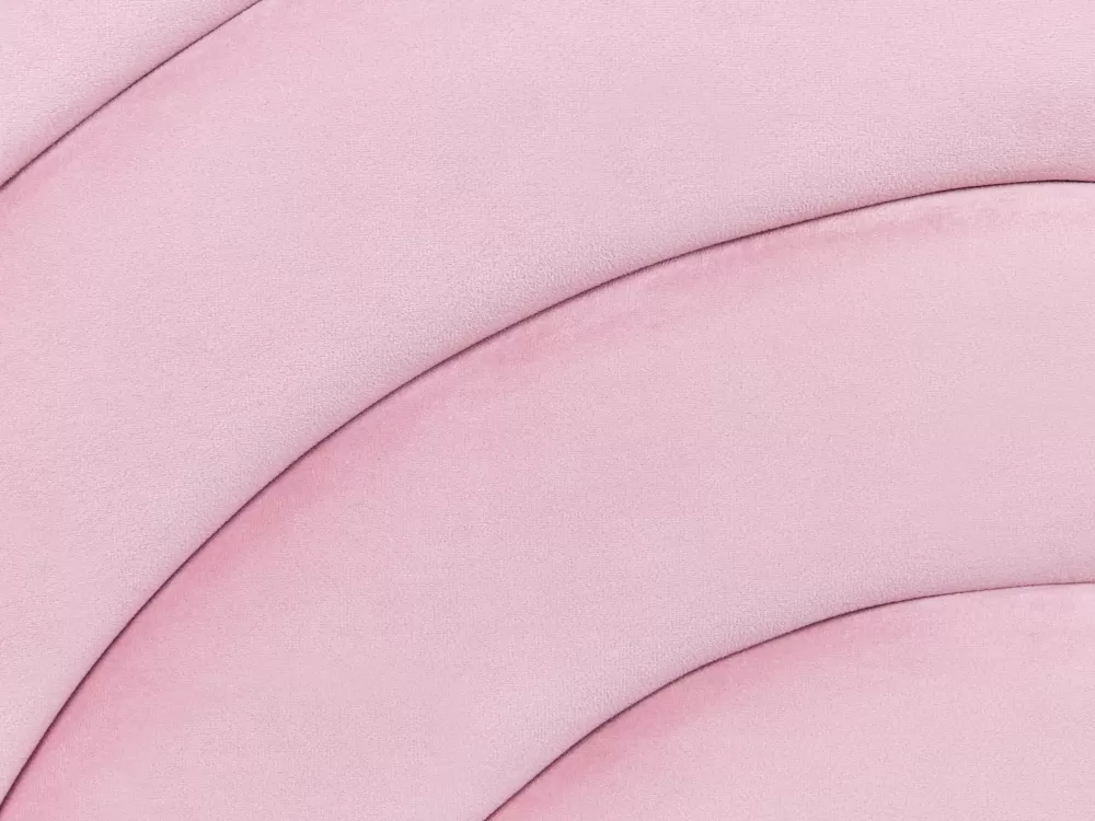 Beliani Anet - Cassettiera in tessuto vellutato rosa pastello per cameretta, 90 x 200 cm, soluzione compatta con rivestimento morbido