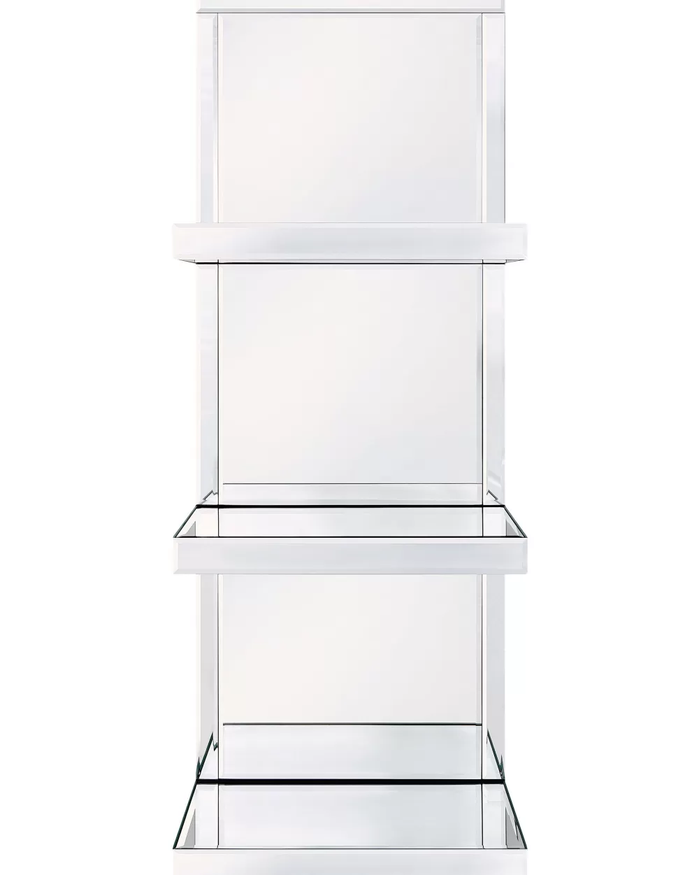 Beliani Mensola Specchiata Moderna a 3 Ripiani con Design Elegante - Collezione Gaona in Argento Lucido
