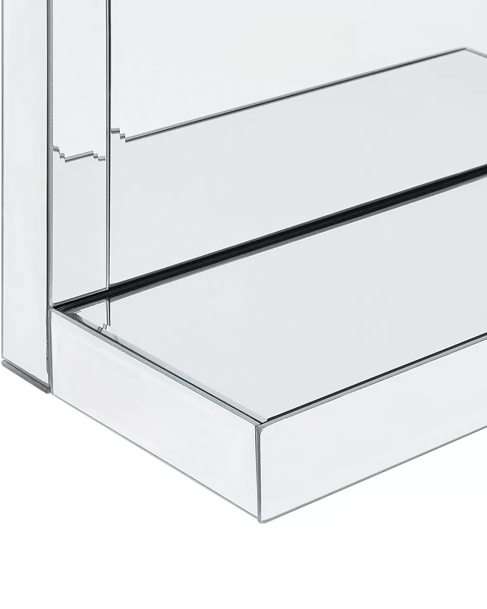 Beliani Mensola Specchiata Moderna a 3 Ripiani con Design Elegante - Collezione Gaona in Argento Lucido