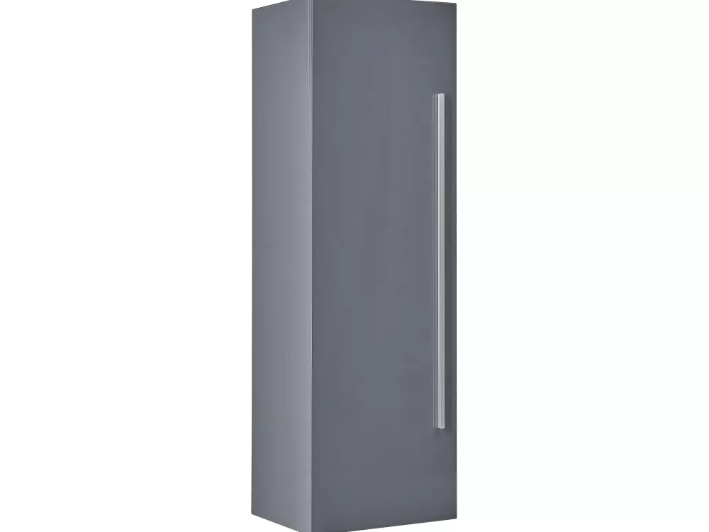 Beliani Armadio a Muro Moderno con 4 Ripiani, Grigio Antracite – Design Funzionale per Oggetti e Accessori