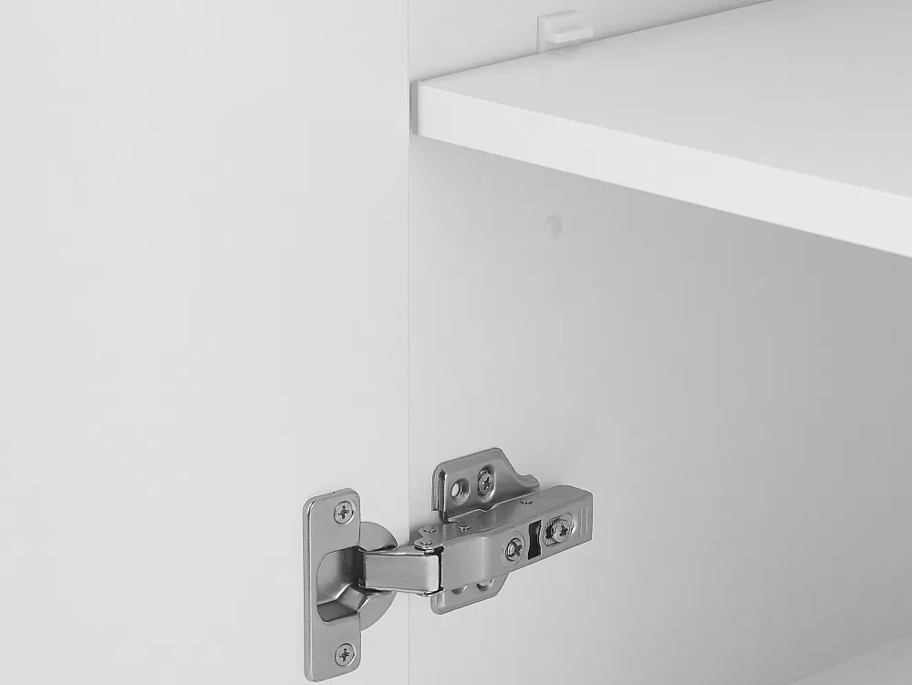 Beliani Armadio a Muro Moderno con 4 Ripiani, Grigio Antracite – Design Funzionale per Oggetti e Accessori
