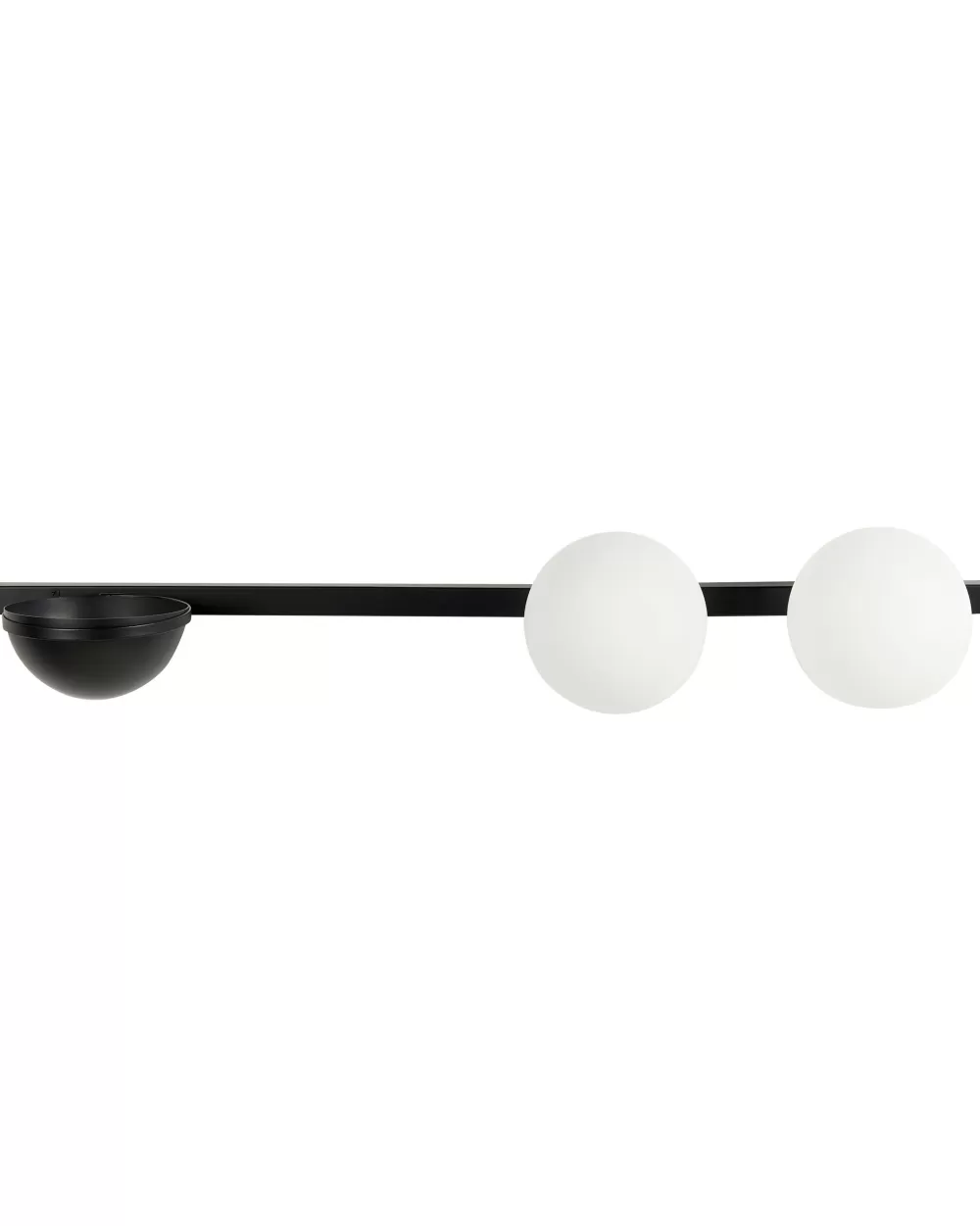 Lampada a parete Beliani con doppia illuminazione - Design moderno in ferro verniciato nero, dettaglio vaso decorativo modello Isabella
