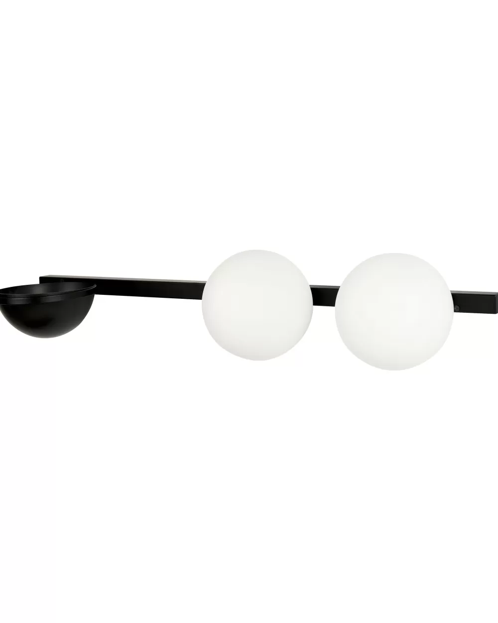 Lampada a parete Beliani con doppia illuminazione - Design moderno in ferro verniciato nero, dettaglio vaso decorativo modello Isabella
