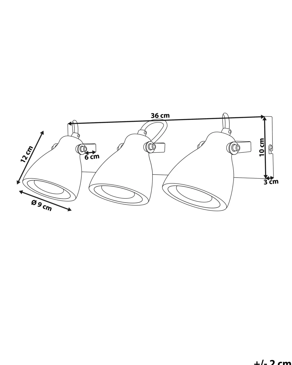 Lampada a Sospensione Moderna con 3 Luci in Cemento Grigio Chiaro - Design Essenziale Mistago by Beliani