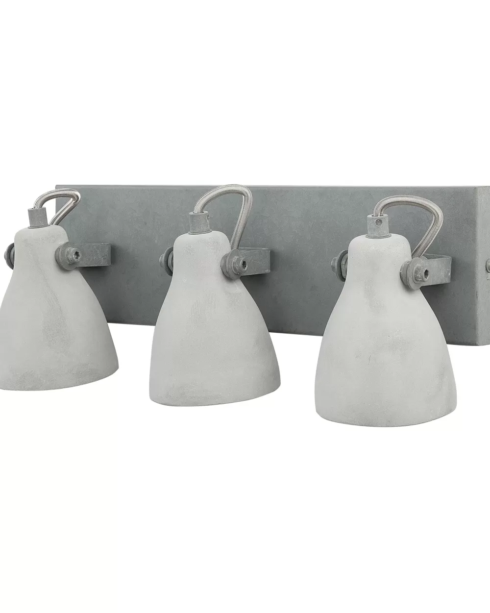 Lampada a Sospensione Moderna con 3 Luci in Cemento Grigio Chiaro - Design Essenziale Mistago by Beliani