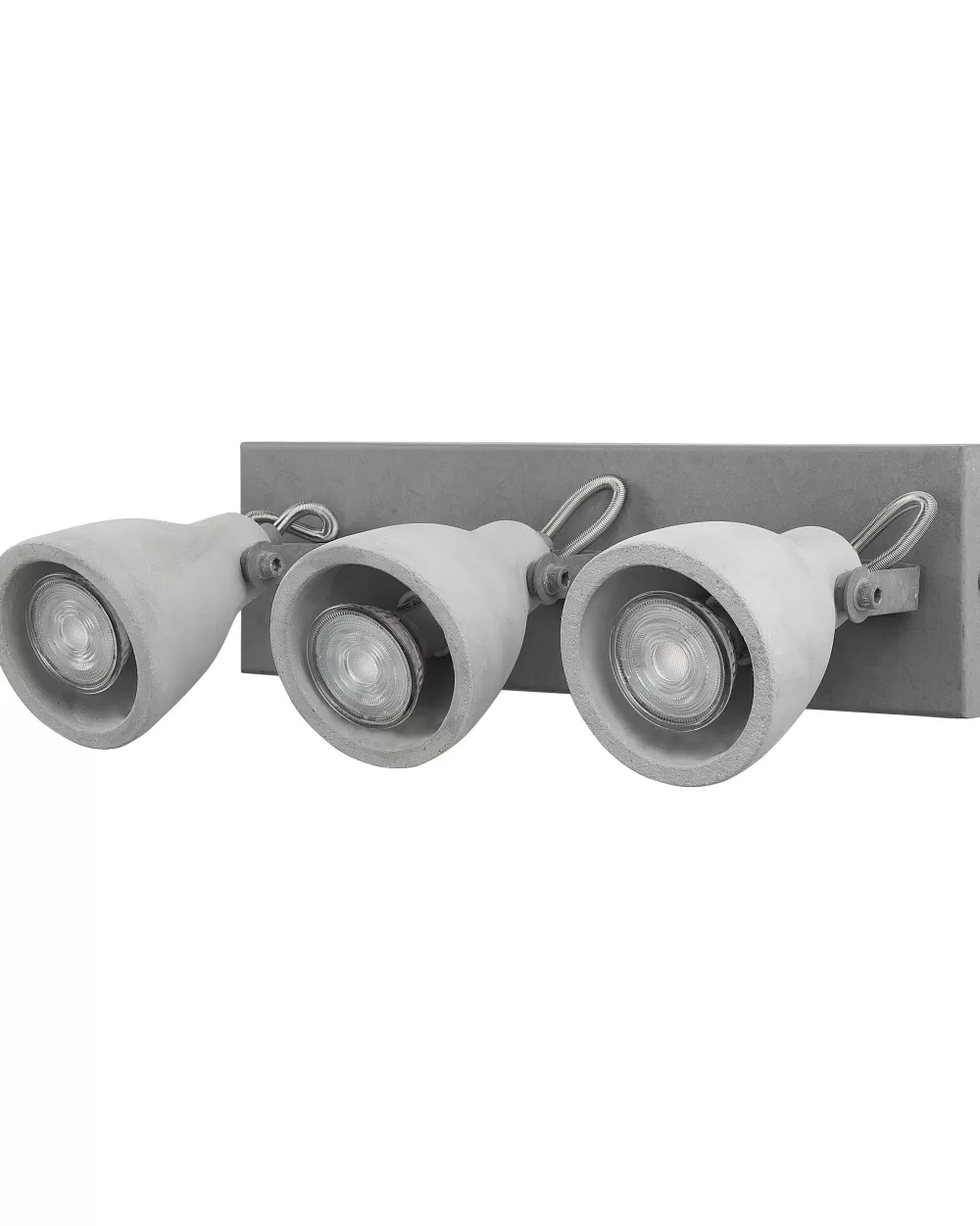Lampada a Sospensione Moderna con 3 Luci in Cemento Grigio Chiaro - Design Essenziale Mistago by Beliani
