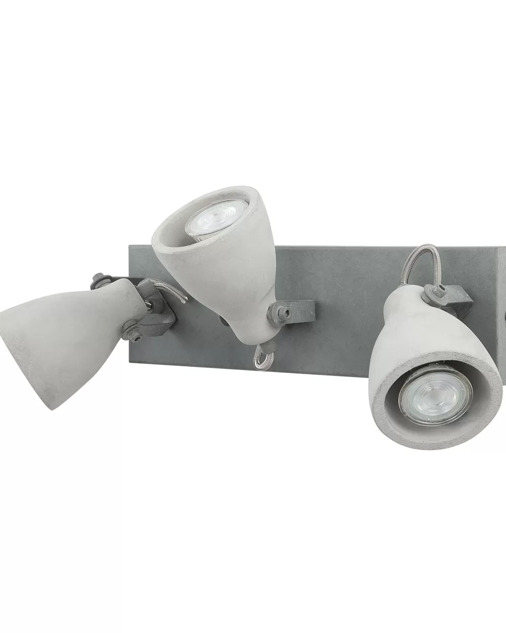 Lampada a Sospensione Moderna con 3 Luci in Cemento Grigio Chiaro - Design Essenziale Mistago by Beliani