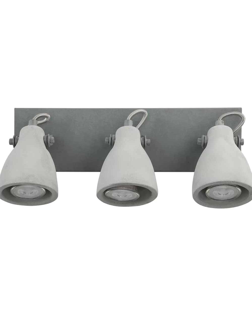 Lampada a Sospensione Moderna con 3 Luci in Cemento Grigio Chiaro - Design Essenziale Mistago by Beliani