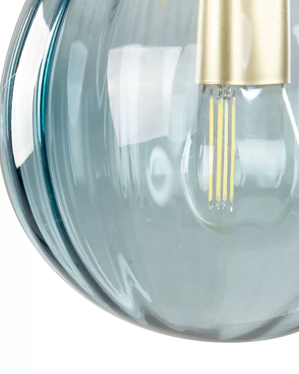Lampada a Parete Beliani Boomi in Vetro Blu con Design Elegante - Illuminazione Moderna per Interni