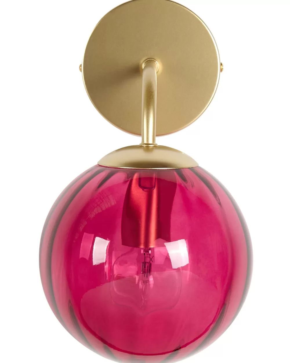 Lampada da parete in vetro color vino - Design Boomi per ambienti eleganti, collezione esclusiva Beliani