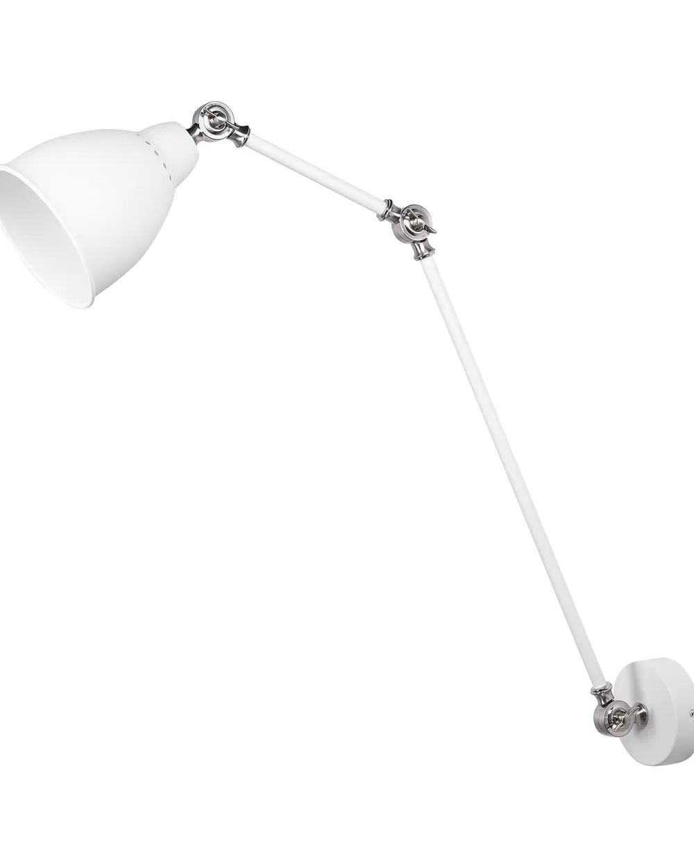 Beliani Lampada da Parete Moderna con Design Slanciato in Metallo - Bianco Opaco, Modello Mississippi