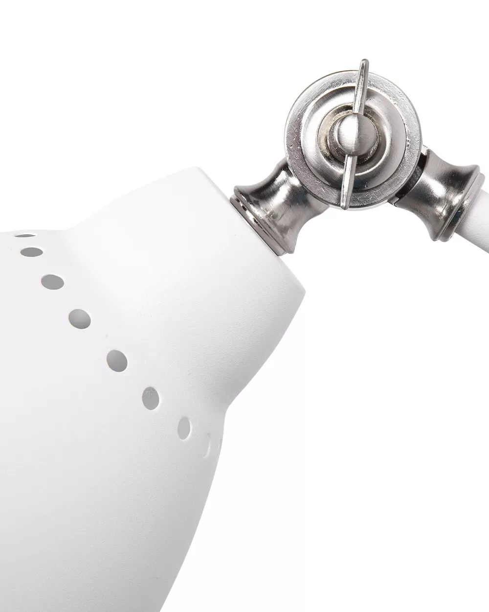Beliani Lampada da Parete Moderna con Design Slanciato in Metallo - Bianco Opaco, Modello Mississippi