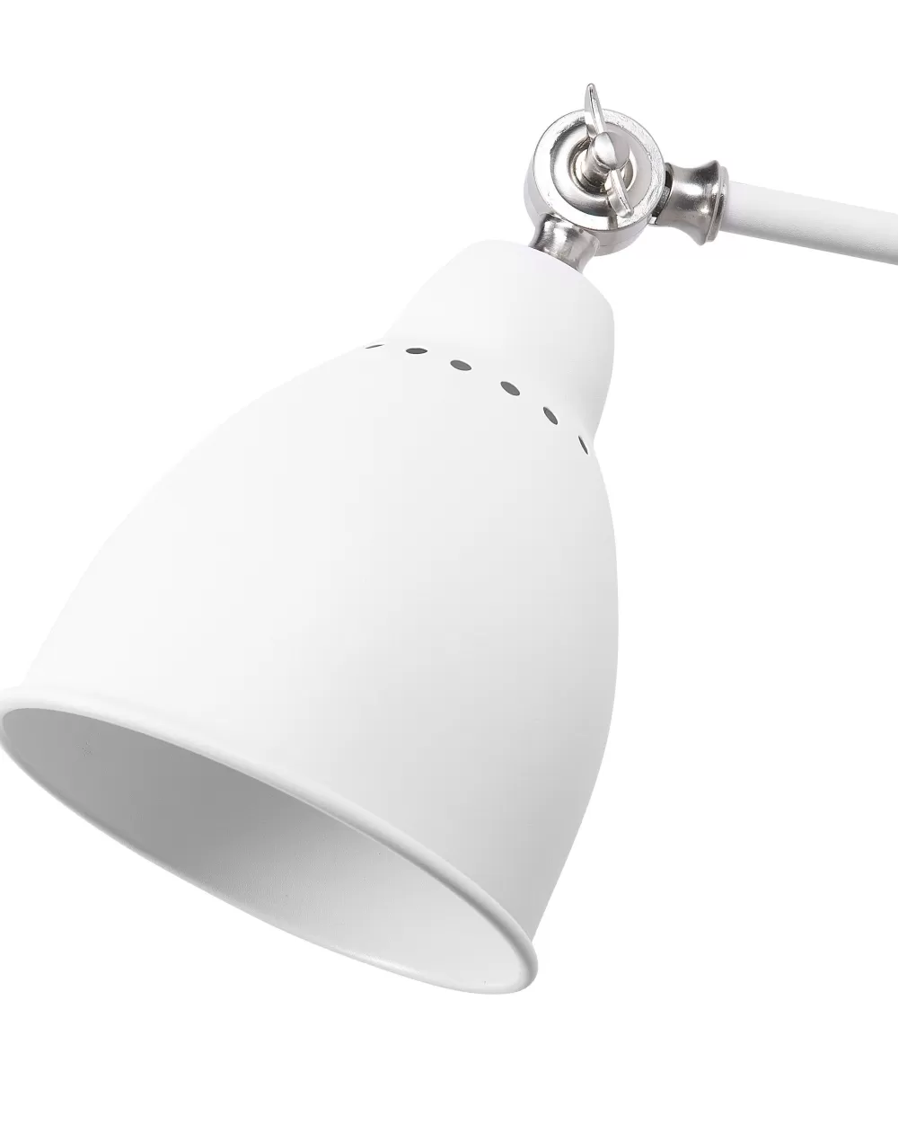Beliani Lampada da Parete Moderna con Design Slanciato in Metallo - Bianco Opaco, Modello Mississippi